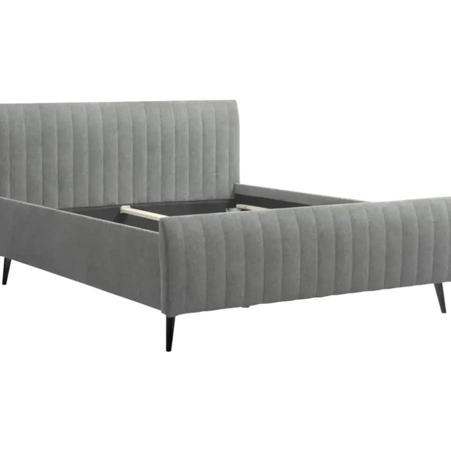 Leen Bakker Bed Lieke - grijs/groen - 160x200 cm