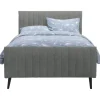 Leen Bakker Bed Lieke - grijs/groen - 120x200 cm
