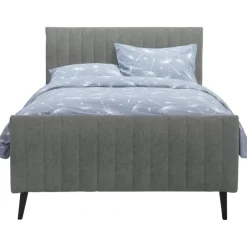 Leen Bakker Bed Lieke - grijs/groen - 120x200 cm