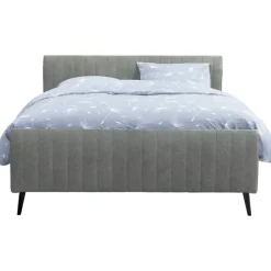 Leen Bakker Bed Lieke - grijs/groen - 140x200 cm