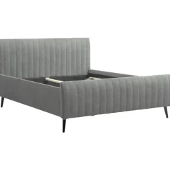 Leen Bakker Bed Lieke - grijs/groen - 140x200 cm