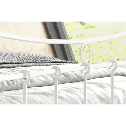 2-Persoons Bedden-Rousseau Bed Liza 140x200 met lattenbodem - wit