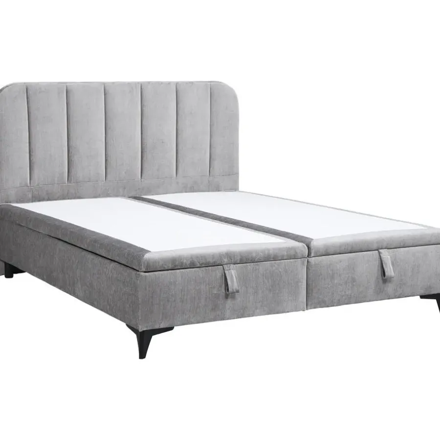 2-Persoons Bedden|Twijfelaars-Leen Bakker Bed Lizz met opbergruimte - grijs - 140x200 cm
