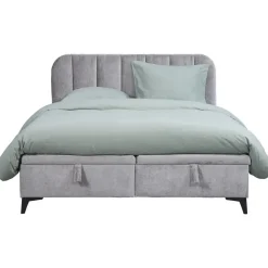 Leen Bakker Bed Lizz met opbergruimte - grijs - 160x200 cm