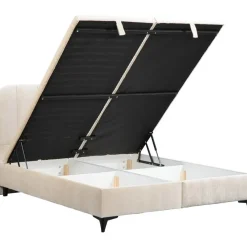 Leen Bakker Bed Lizz met opbergruimte - ecru - 140x200 cm