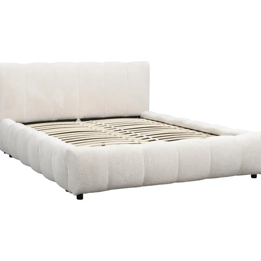 2-Persoons Bedden|Twijfelaars-Leen Bakker Bed Maudy - ecru - 140x200 cm