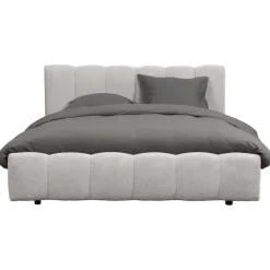 2-Persoons Bedden-Leen Bakker Bed Maudy met opbergruimte - lichtgrijs - 180x200 cm