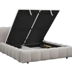 2-Persoons Bedden-Leen Bakker Bed Maudy met opbergruimte - lichtgrijs - 180x200 cm
