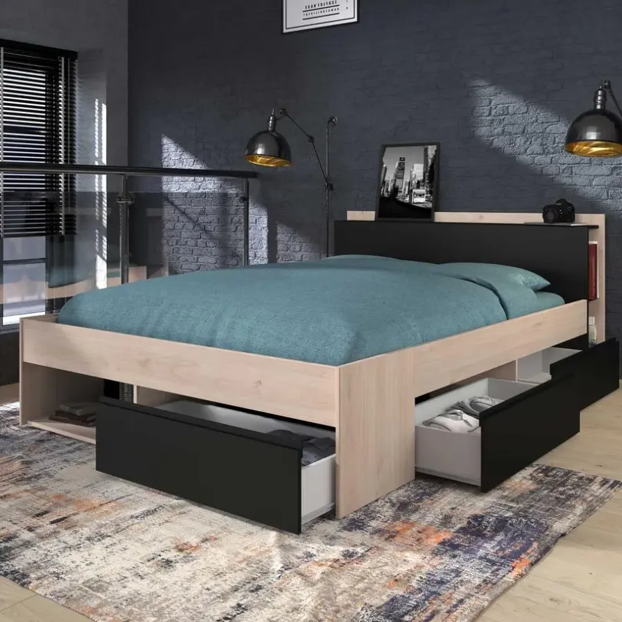 Parisot Bed Most 160x200cm - eik/zwart