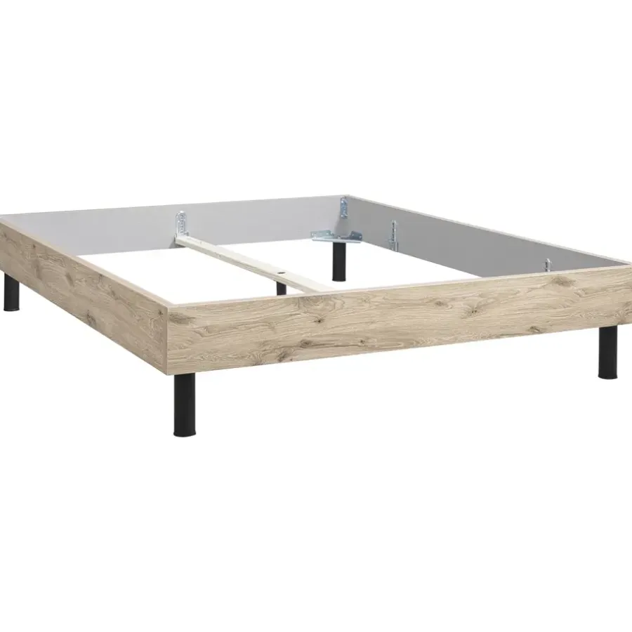 Leen Bakker Bed Nova - eikenkleur - 140x200 cm