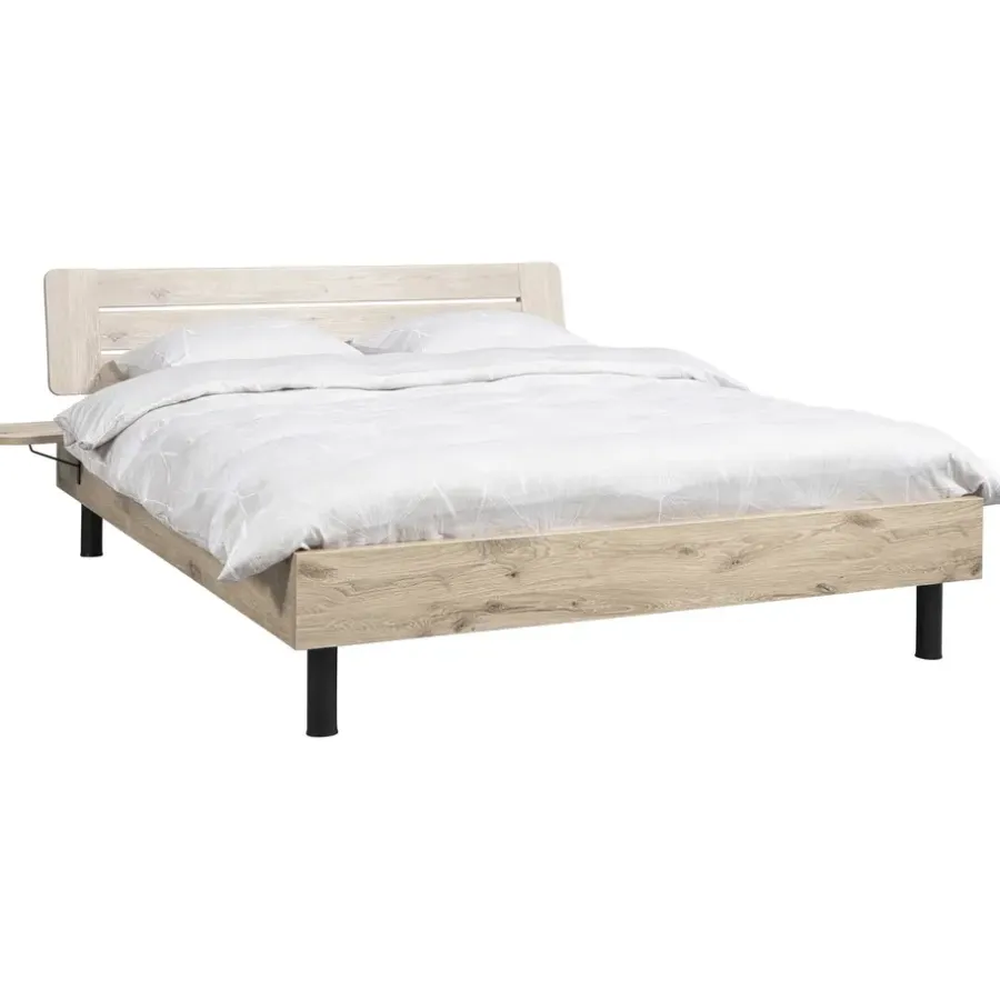2-Persoons Bedden-Leen Bakker Bed Nova - eikenkleur - 180x200 cm