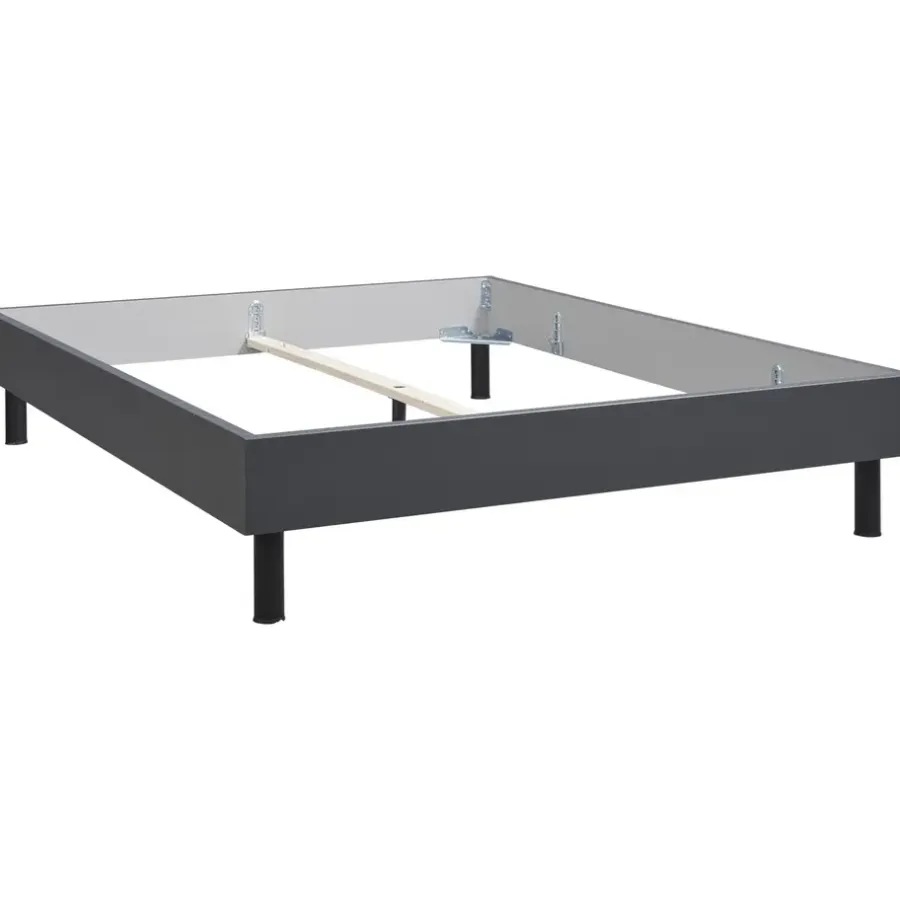 2-Persoons Bedden-Leen Bakker Bed Nova - grafietkleur - 180x200 cm