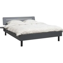 2-Persoons Bedden-Leen Bakker Bed Nova - grafietkleur - 160x200 cm