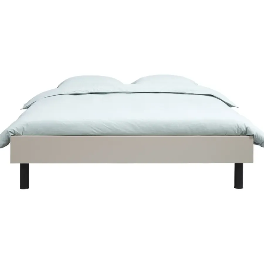 Leen Bakker Bed Nova - kiezelkleur - 140x200 cm