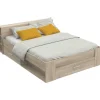 2-Persoons Bedden-CBA Bed Polly 160 x 200 cm-Kronberg eik