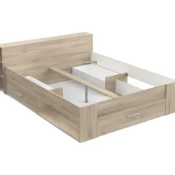 2-Persoons Bedden-CBA Bed Polly 160 x 200 cm-Kronberg eik