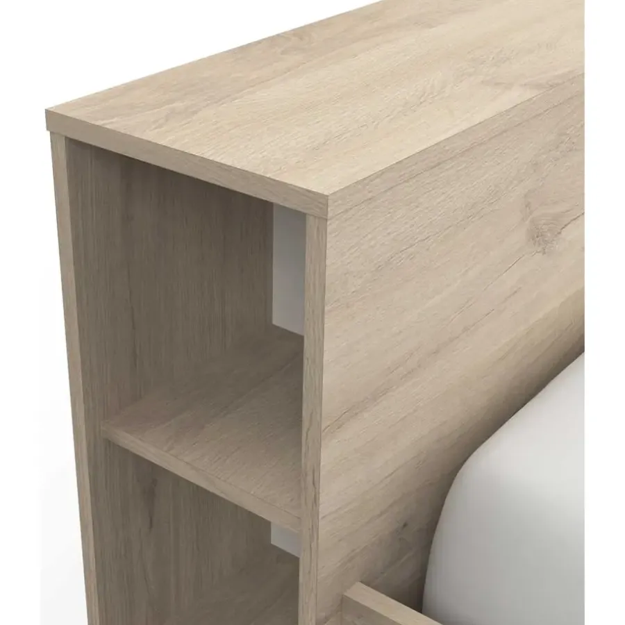 2-Persoons Bedden-CBA Bed Polly 140 x 200 cm-Kronberg eik
