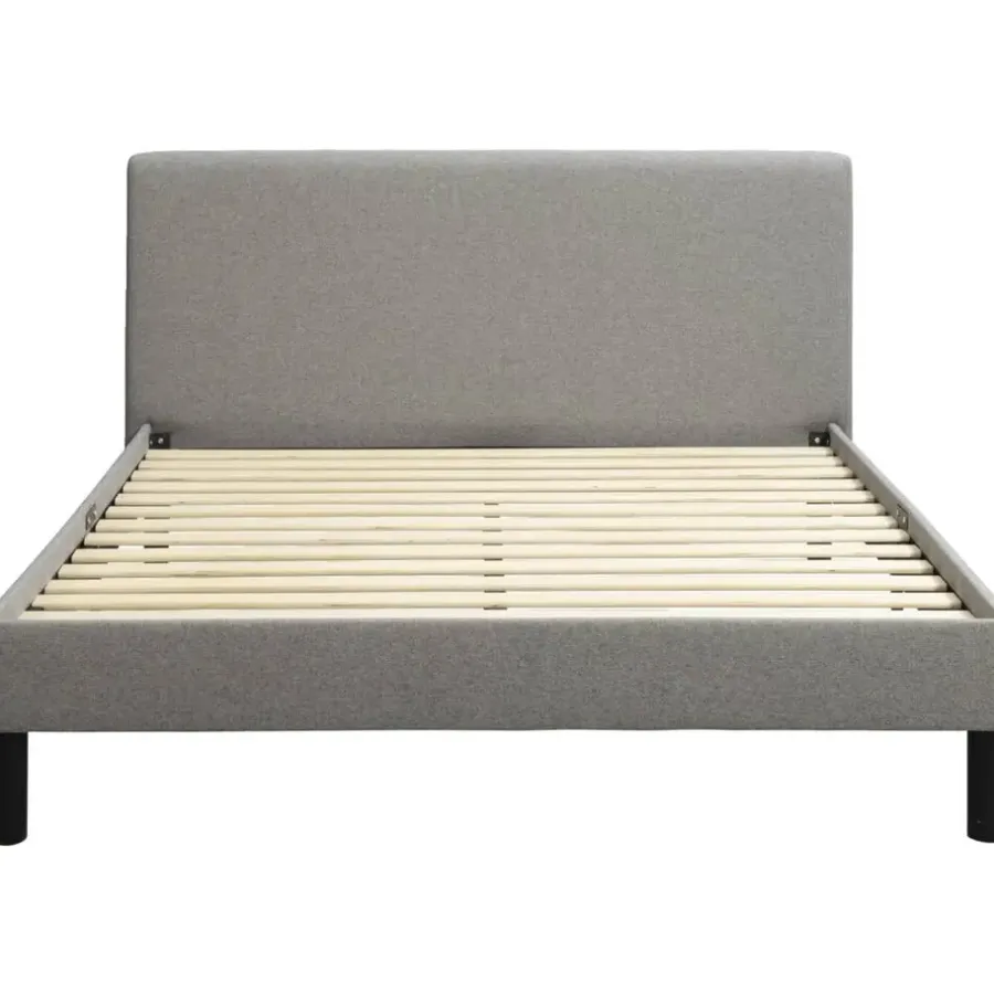 2-Persoons Bedden|Twijfelaars-Leen Bakker Bed Stijn - grijs - 140x200 cm