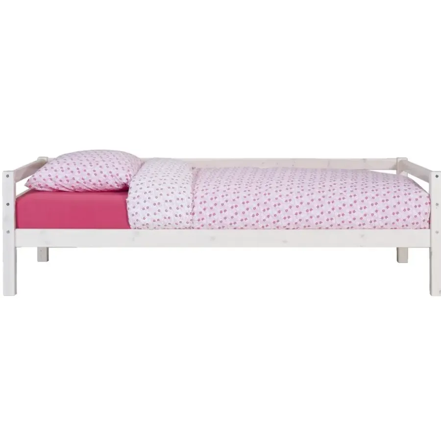 1-Persoons Bedden-Leen Bakker Bed Ties - whitewash - 90x200 cm