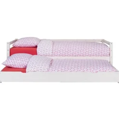 Leen Bakker Bed Ties met bedlade - whitewash - 90x200 cm