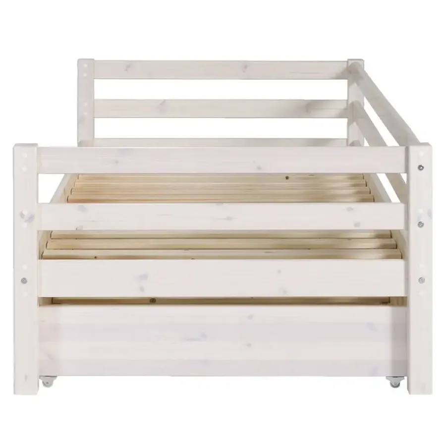 Leen Bakker Bed Ties met bedlade - whitewash - 90x200 cm