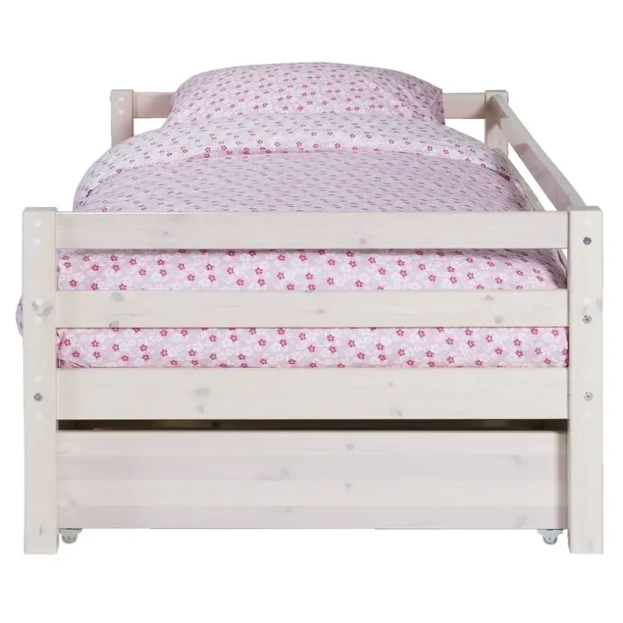 Leen Bakker Bed Ties met bedlade - whitewash - 90x200 cm