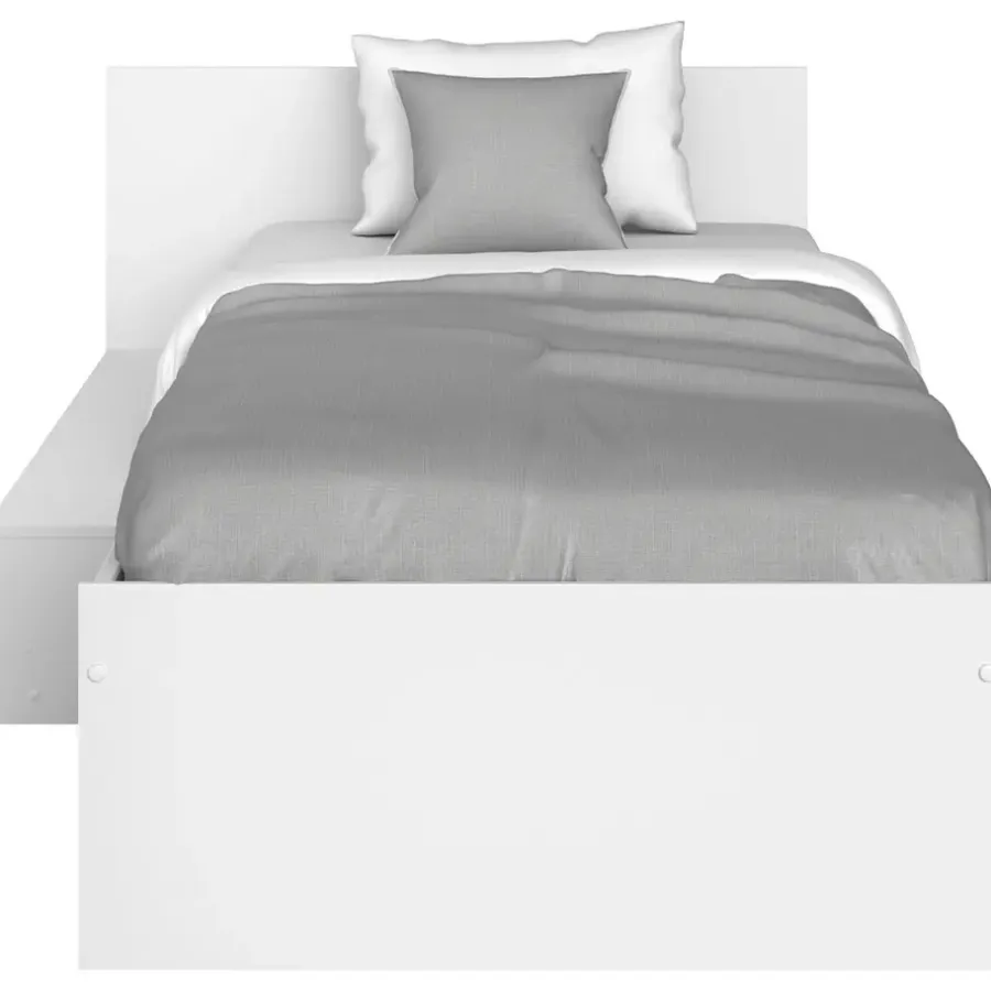 1-Persoons Bedden-Leen Bakker Bed Timo - wit - 90x200 cm