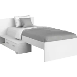 1-Persoons Bedden-Leen Bakker Bed Timo - wit - 90x200 cm