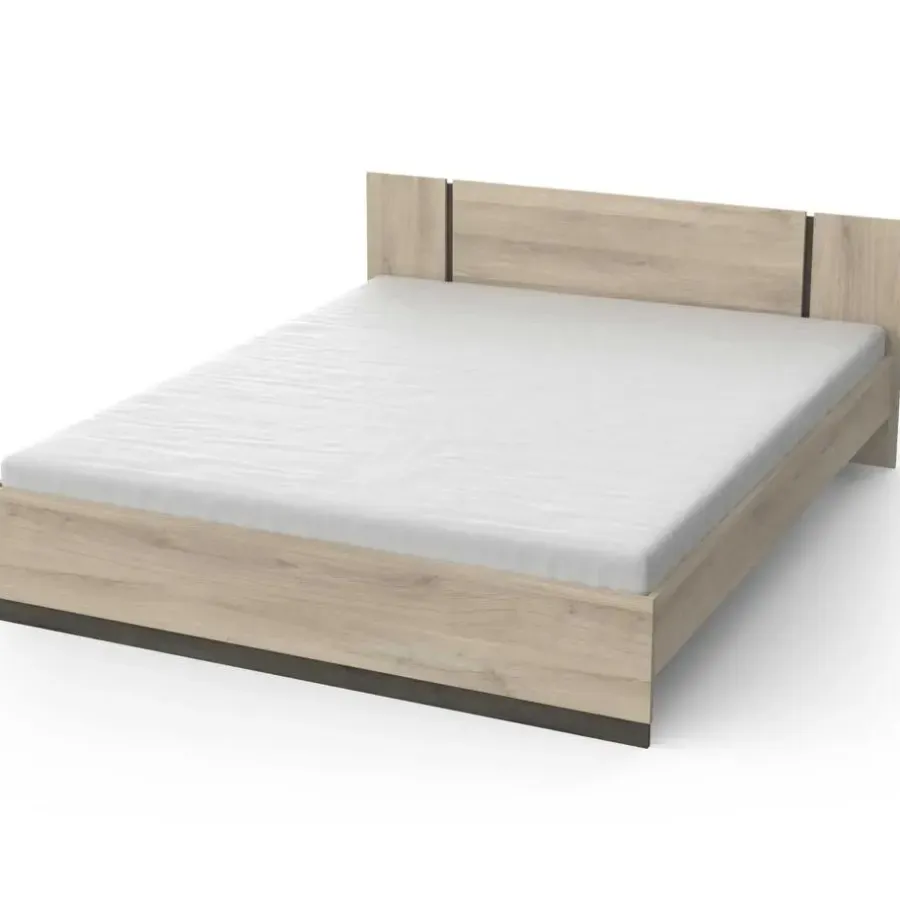 CBA Bed Waylon 160 x 200 cm-Kronberg eik/Waterford eik