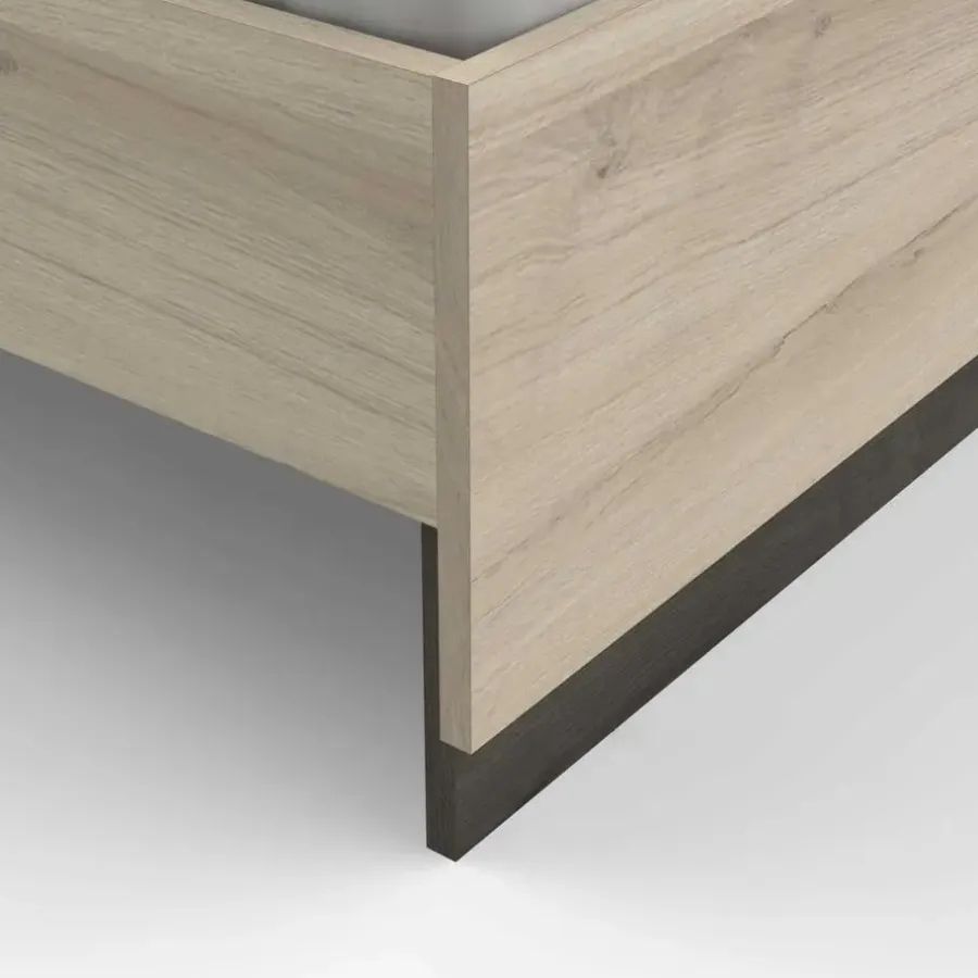 CBA Bed Waylon 160 x 200 cm-Kronberg eik/Waterford eik