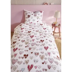 Beddinghouse Kids Sweethearts dekbedovertrek - 100x135 - Multi