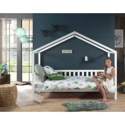 Kinderbedden-Vipack Bedhuisje Dallas 2 90x200 - wit