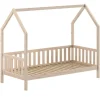 Vipack Bedhuisje Home - 90x200 cm - met hekje - wit dennenhout