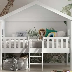 Vipack Bedhuisje Senna met ladder 90x200 cm - wit