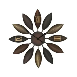 Klokken-Beliani BEINWIL - Wandklok - Bruin - IJzer