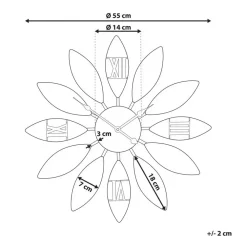 Klokken-Beliani BEINWIL - Wandklok - Bruin - IJzer