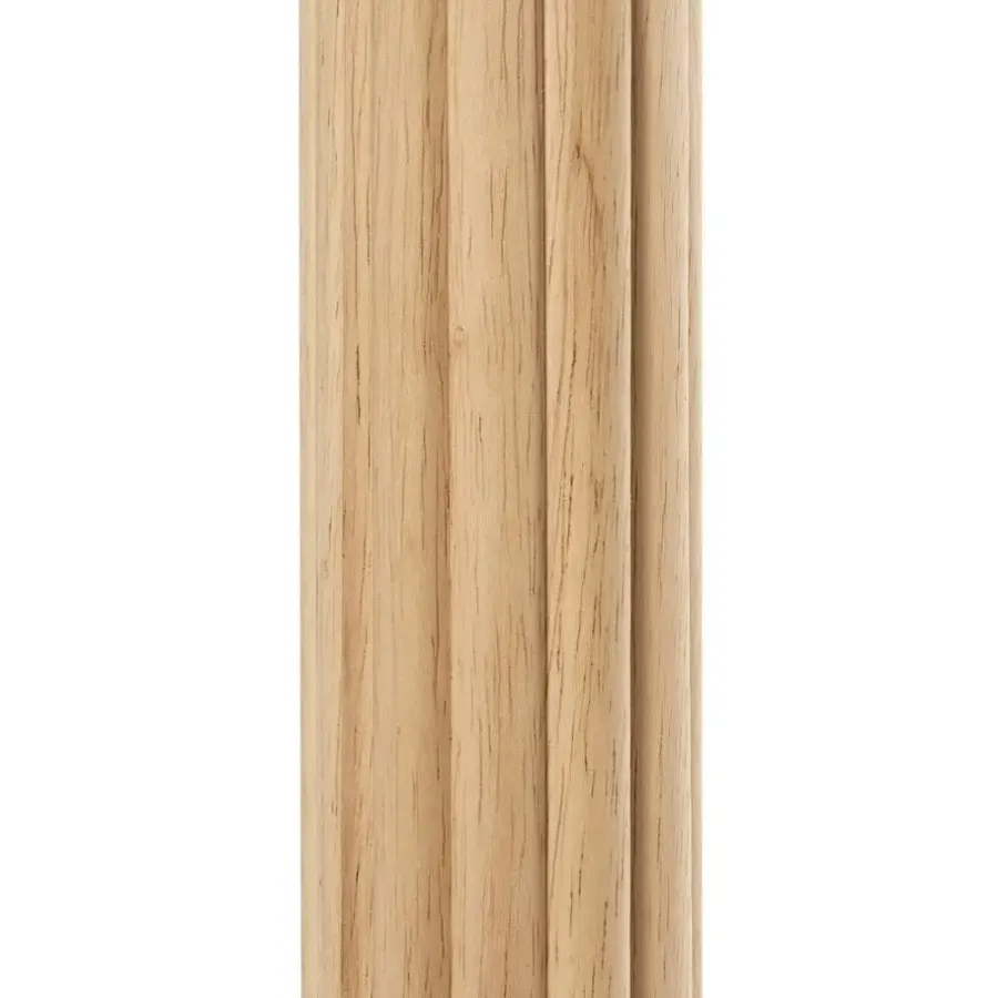 Staande Lampen-Leen Bakker BELESSA - Staande lamp - Lichtbeige - Linnen/Rubberhout