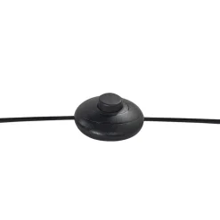 Staande Lampen-Leen Bakker BELESSA - Staande lamp - Lichtbeige - Linnen/Rubberhout