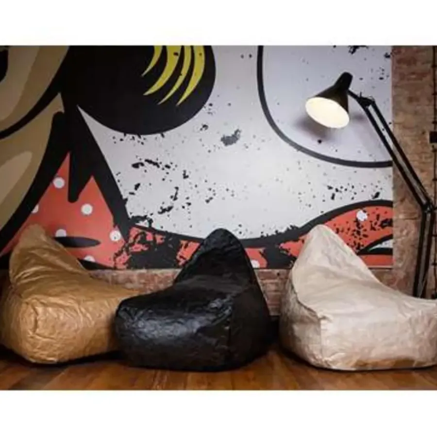 Beliani Zitzak DROP - Beige synthetisch materiaal