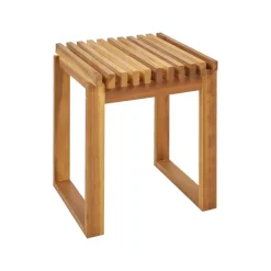 Tuintafels-Beliani BELLANO - Bijzettafel - Lichthout - Acaciahout