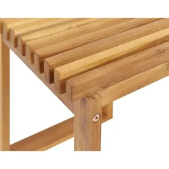 Tuintafels-Beliani BELLANO - Bijzettafel - Lichthout - Acaciahout