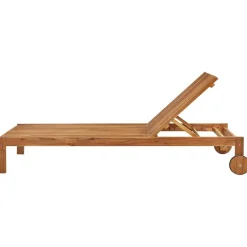 Beliani BELLANO - Ligstoel - Lichthout - Acaciahout