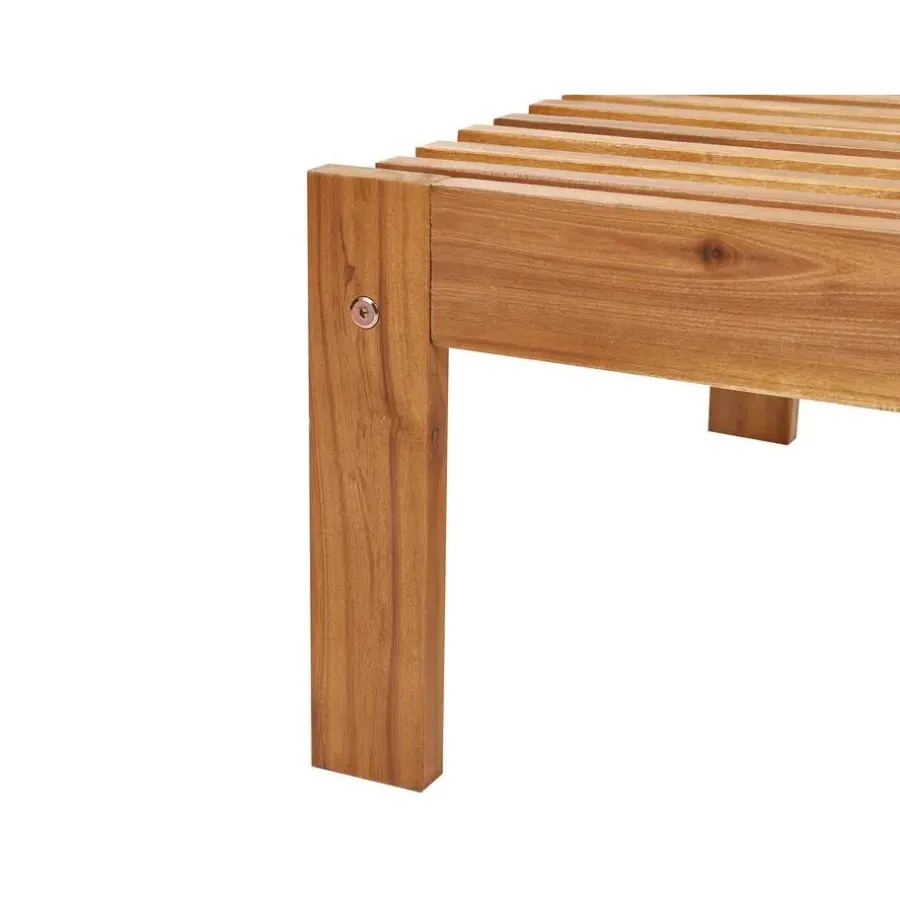 Beliani BELLANO - Ligstoel - Lichthout - Acaciahout