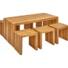 Beliani BELLANO - Tuinset 6-zits - Lichthout - Acaciahout