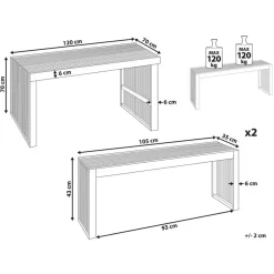 Tuinsets-Beliani BELLANO - Tuinset 4-zits - Lichthout - Acaciahout