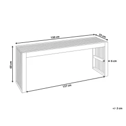 Beliani BELLANO - Tuintafel - Lichthout - Acaciahout