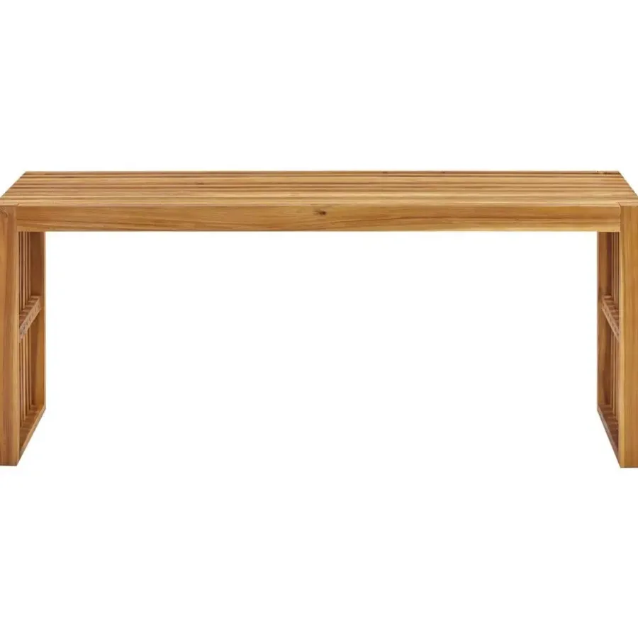 Beliani BELLANO - Tuintafel - Lichthout - Acaciahout