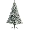 Bellatio Decorations Imperial Pine kerstboom - besneeuwd - H150 cm - D97 cm