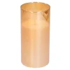 PEHA Bellatio decorations Kaars - LED - goudkleurig - 15 cm