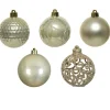 Bellatio Decorations Kerstballen - 37x st - champagne - 6 cm